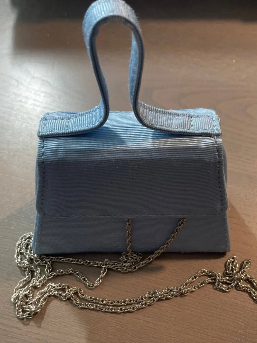 Urban Outfitters Super Mini Trapezoid Bag Fabric Chain Strap